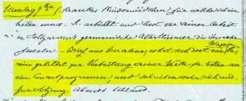 [7. Juli 1873] - Brief aus Barcelona, es hat sich dort ein Wagner-Verein gebildet zur Verbreitung seiner Werke, sie bitten um ein Konzertprogramm und schreiben sehr rhend. Zur Sitzung.